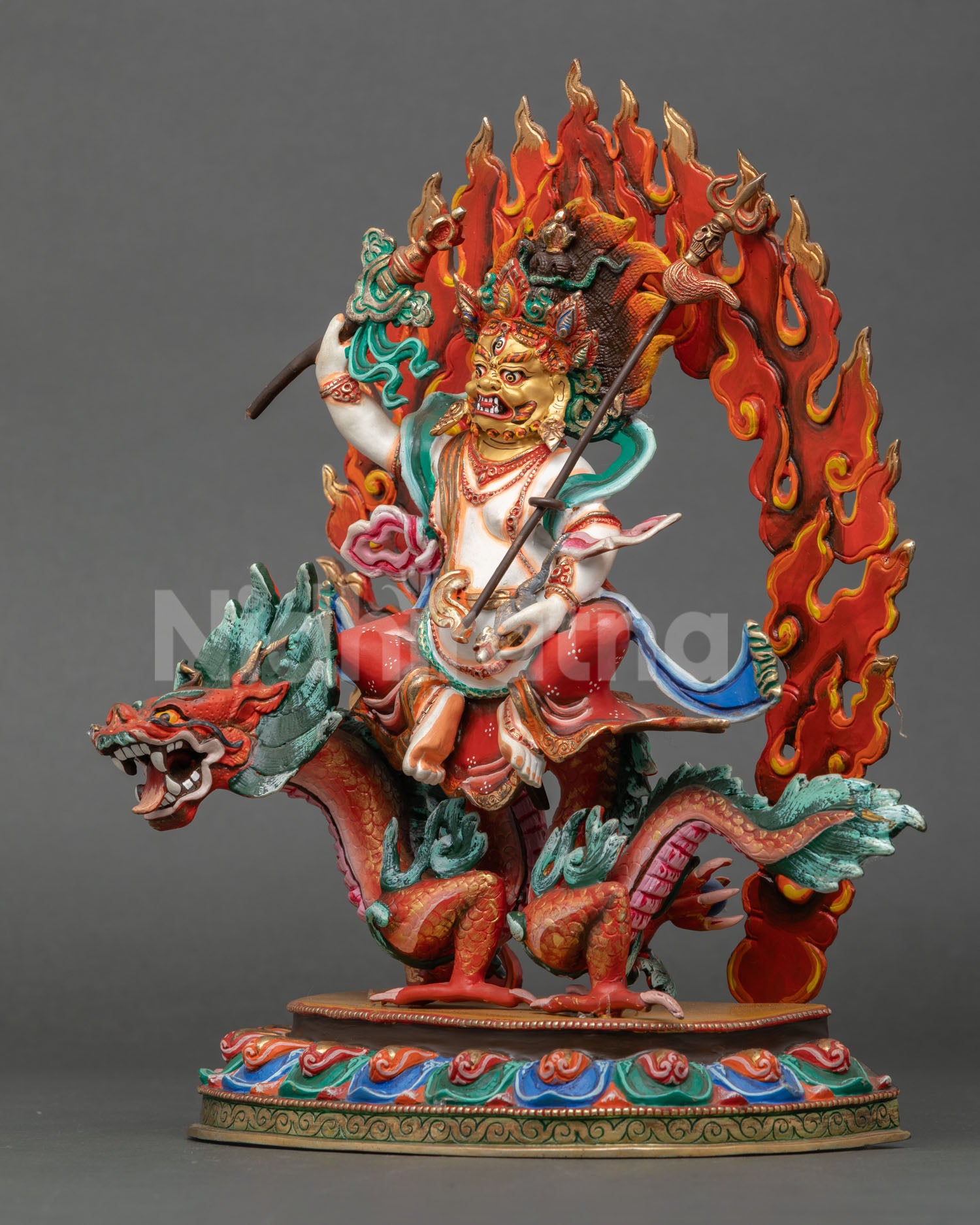 White Dzambhala Statue | Nepalese Lost Wax Casting Art