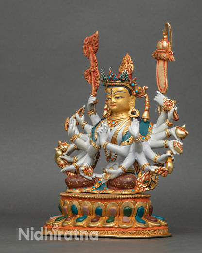 Exquisite Chundi Statue for Karma Purification and Spiritual Blessings