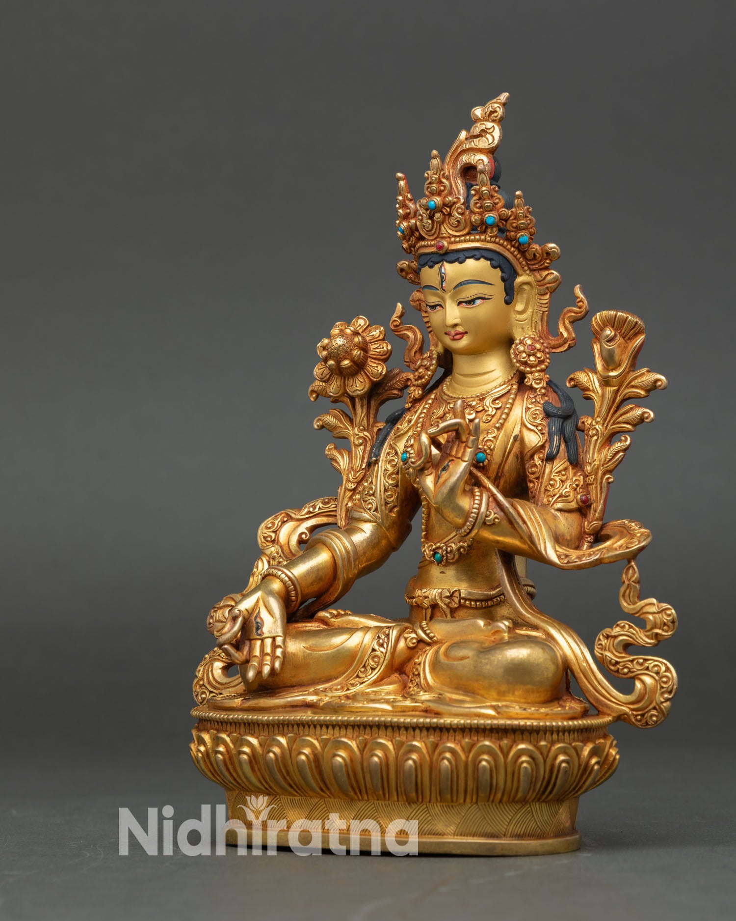 White Tara | Traditional Himalayan Buddhist Sculpture