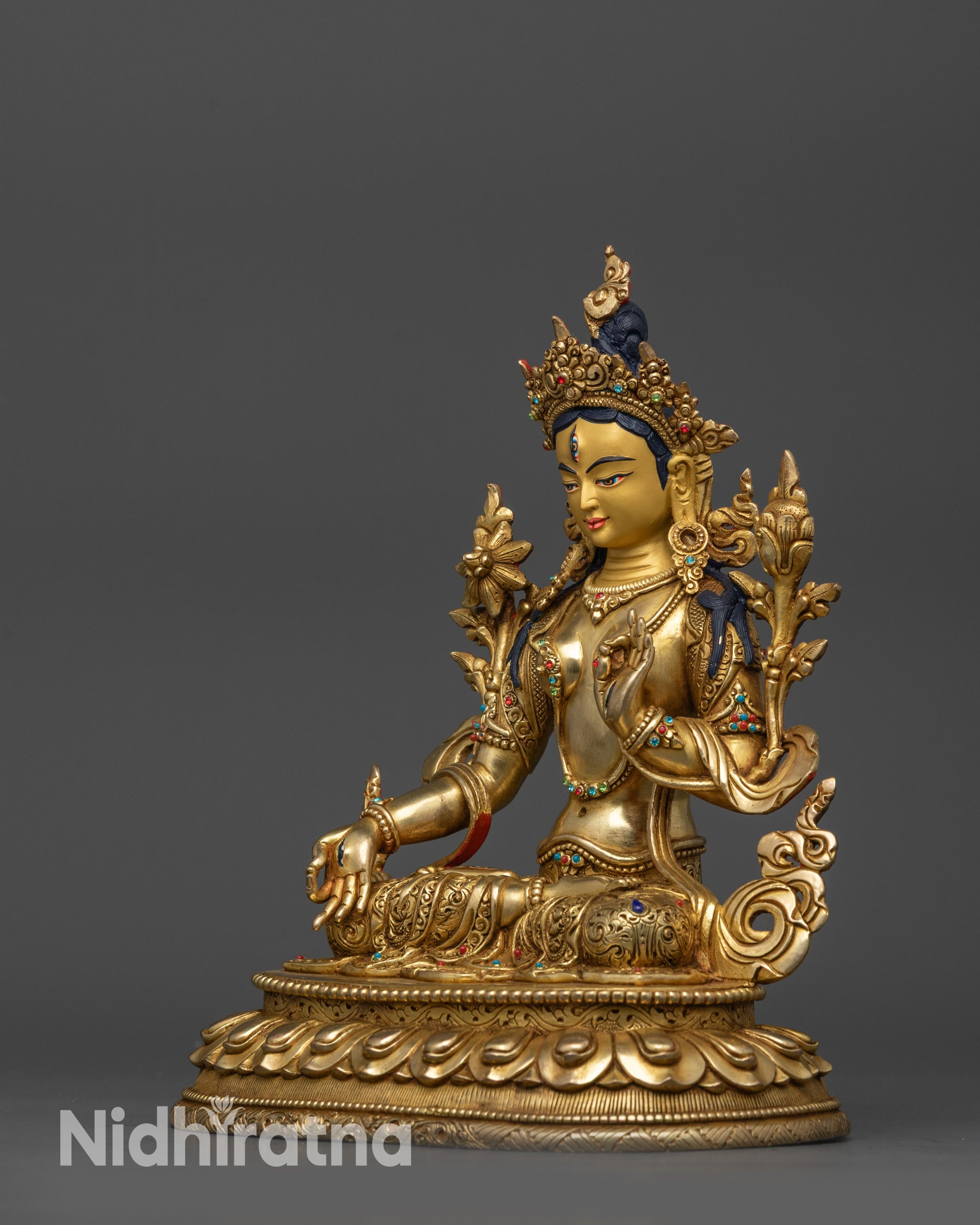 Sacred Goddess White Tara Statue | Statue for Longevity Blessings