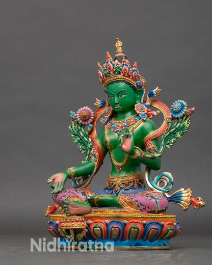 Green Tara Statue | Handcrafted Nepalese Buddhist Sculpture