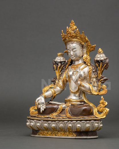 Handmade White Tara Statue - The Mother of All Buddhas