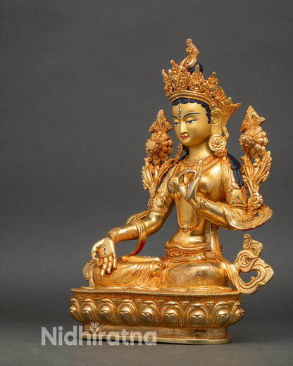 Elegant White Tara Statue - The Goddess of Enlightenment Activity