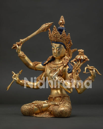Maha Manjushri Statue | Nepali Artisan-Crafted Sacred Sculpture