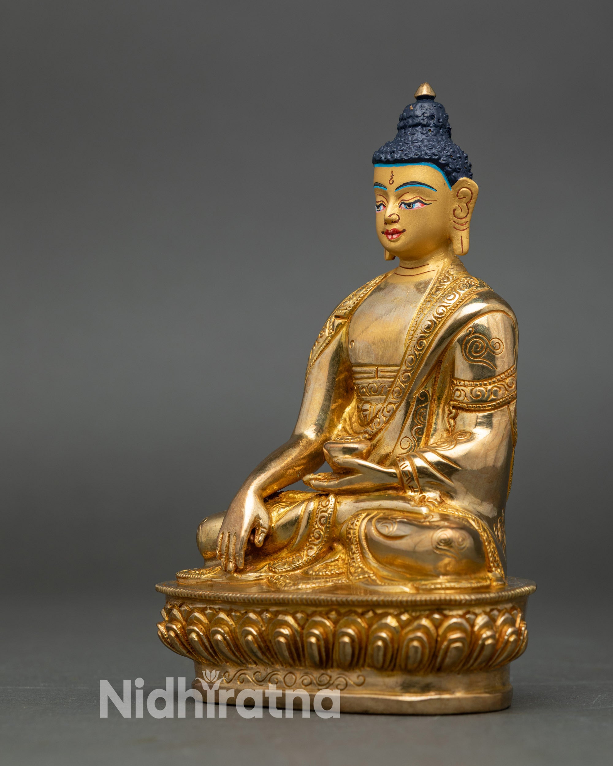 Traditional lost-wax Buddha sculpture, perfect gift for meditation enthusiasts