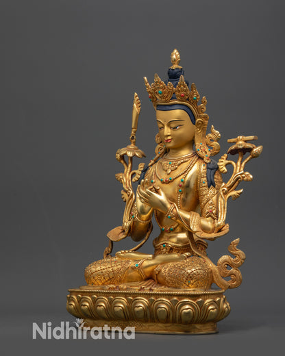 Invoke Enlightened Wisdom with Manjushri Statue | Meditation Decor