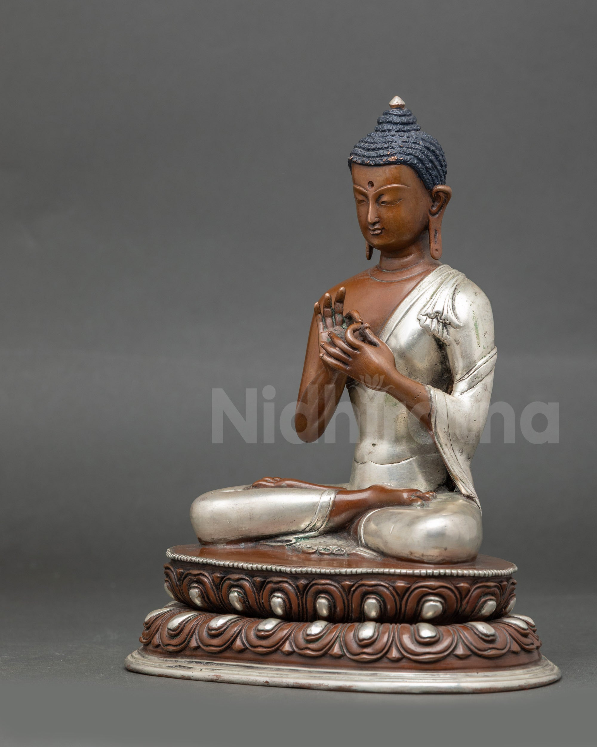 Oxidized Vairocana Buddha Sculpture -Buddha of Purification