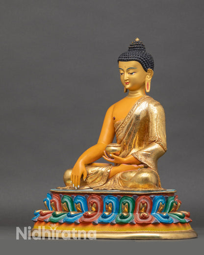 Shakyamuni Buddha Statue | Traditional Nepalese Spiritual Figurine
