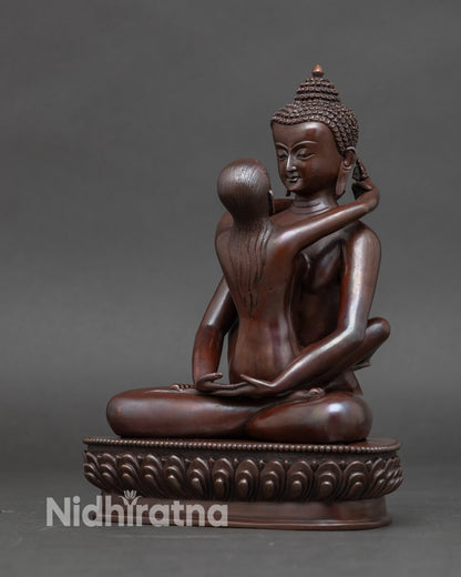 Samantabhadra Yab Yum Statue | Primordial Buddha Himalayan Sculpture