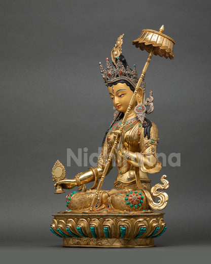 Dukar Statue | The Radiant White Umbrella Goddess
