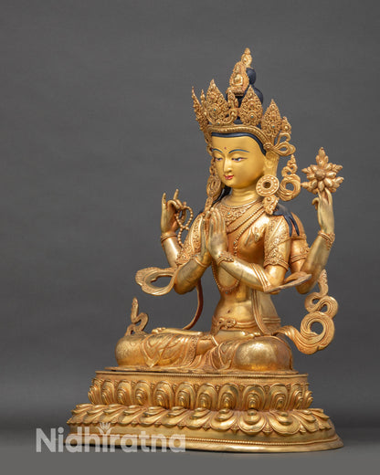 Buddhist Chenrezig Statue for Spiritual Protection