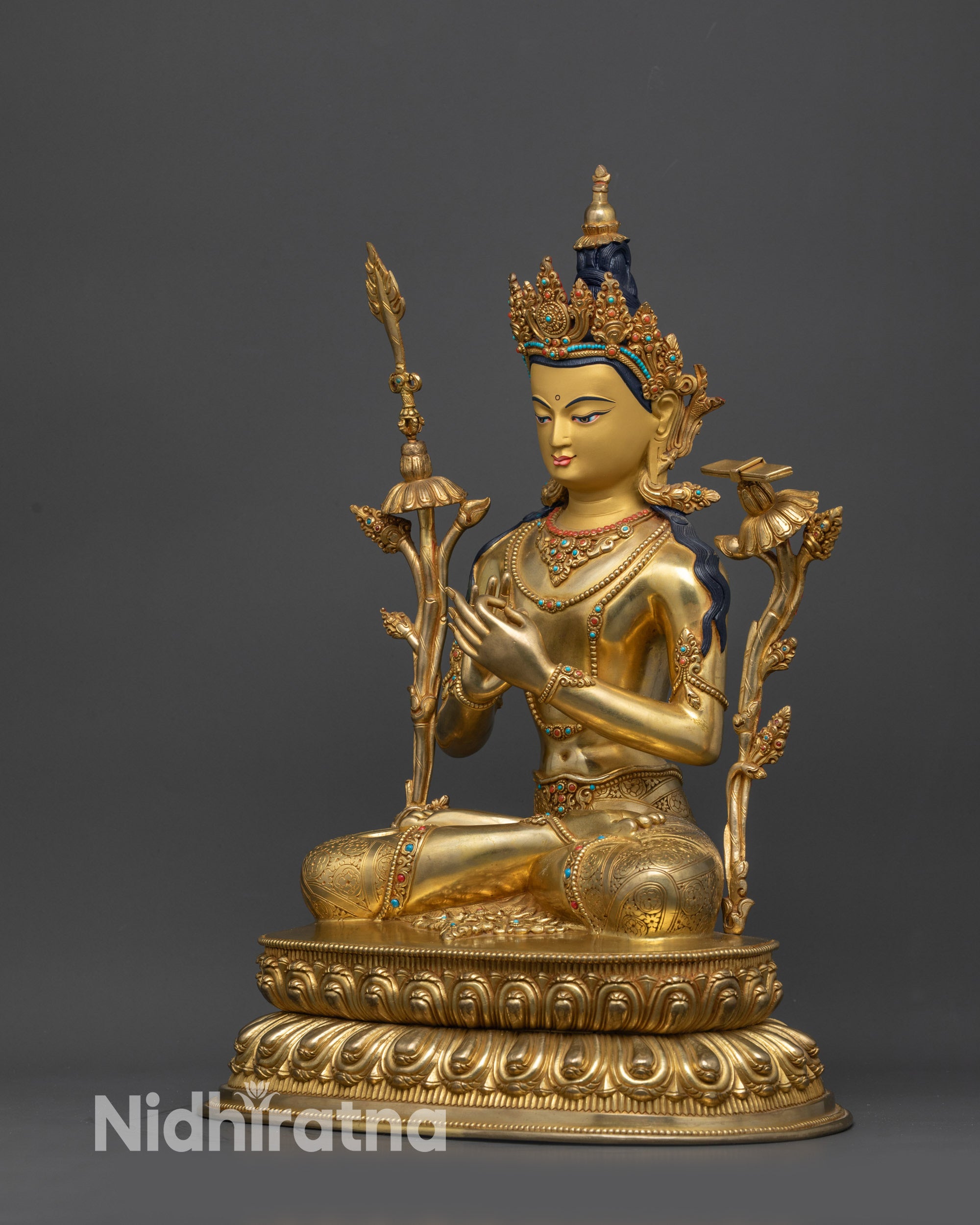 Illuminate Wisdom with Handcrafted Manjushri Statue | Nepalese Artwork