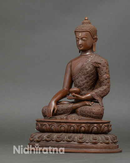 Buddha Shakyamuni Altar Statue | Handcrafted Nepalese Spiritual Art