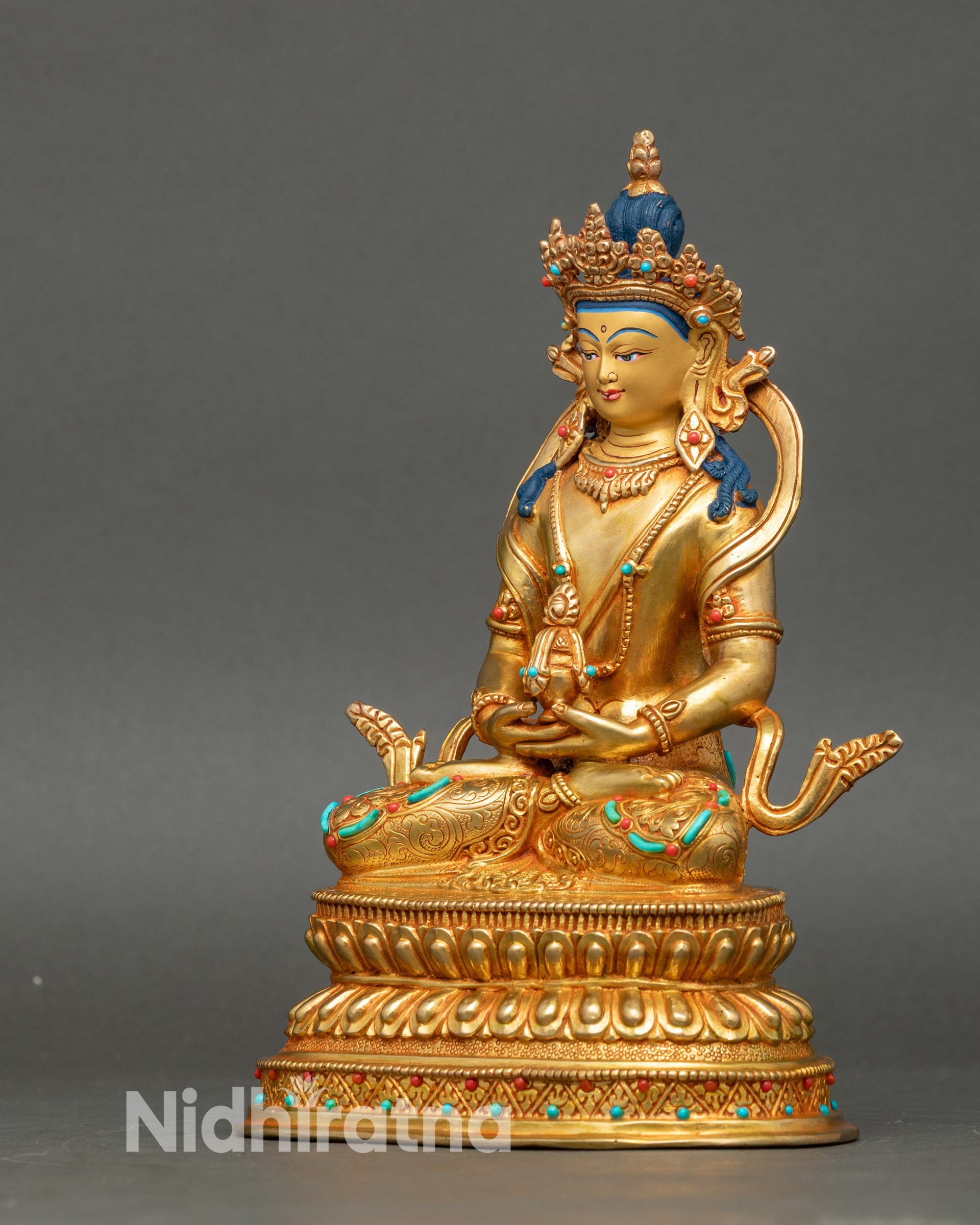 Awakened Amitayus Statue – Nepalese Artisan Buddha Sculpture
