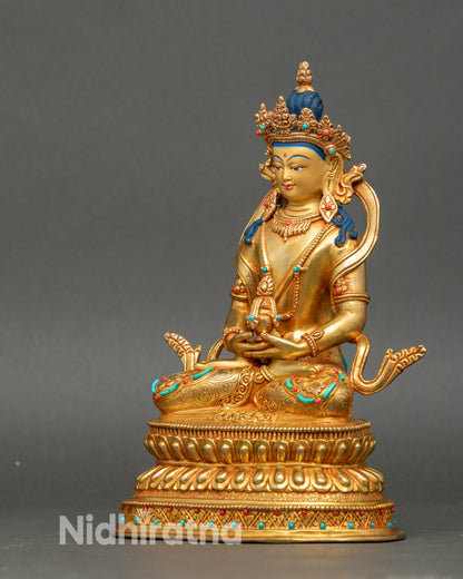 Awakened Amitayus Statue – Nepalese Artisan Buddha Sculpture