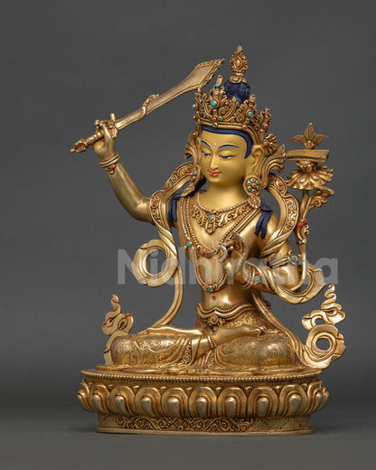 Manjushri Statue | Artisan-Crafted Buddhist Artwork