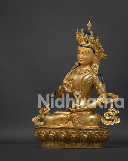 The Vajrasattva Statue | 24K Gold Fire-Gilded Sculpture from Nepal