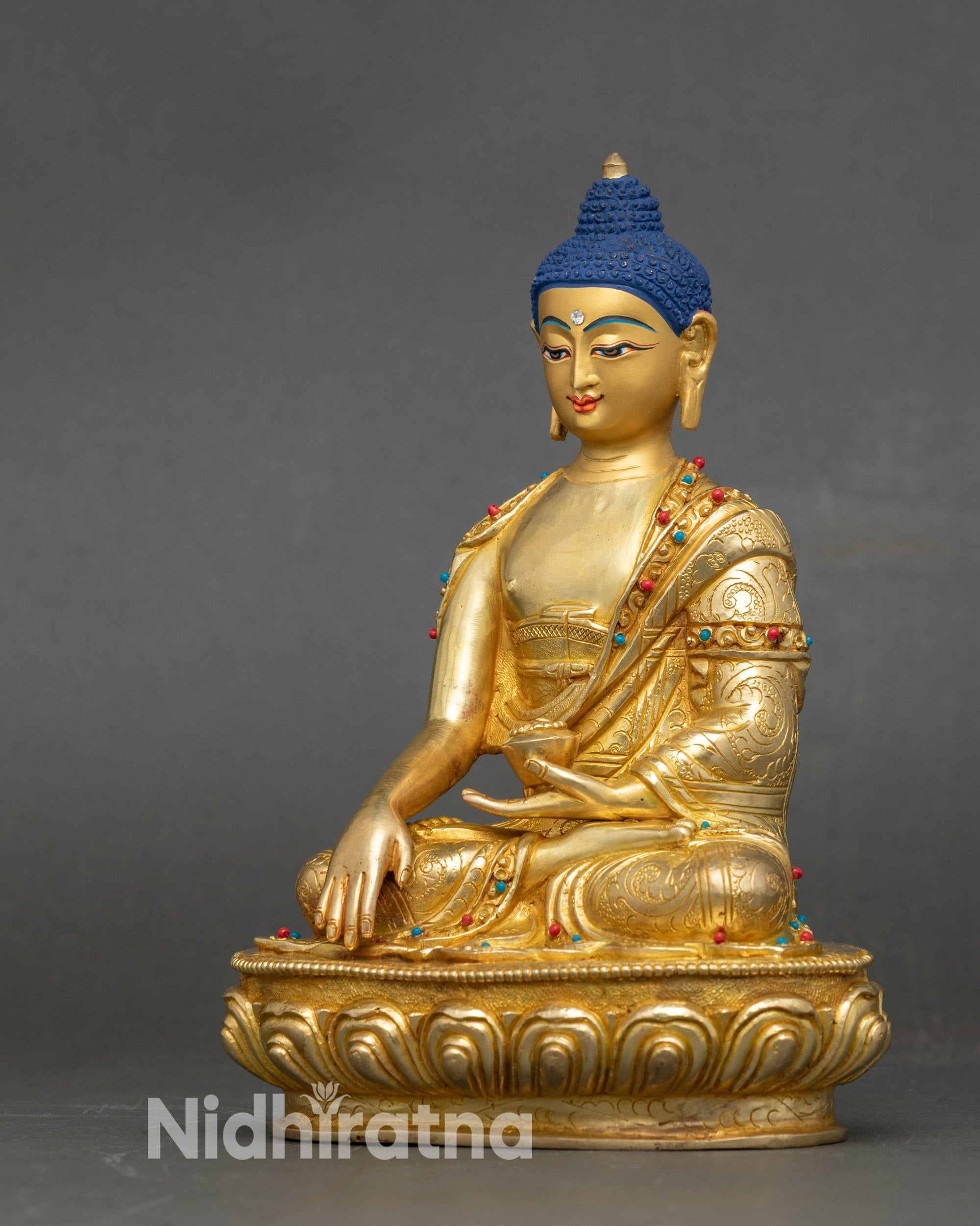 Tibetan Buddha Shakyamuni Statue for Peace and Mindfulness