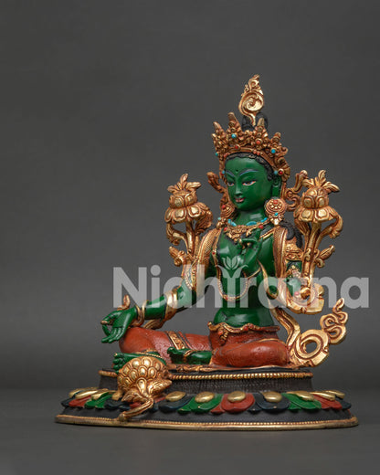 Green Tara Statue | Buddhist Altar & Meditation Decor