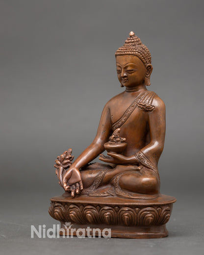 Medicine Buddha Statue for Spiritual Healing | Handcrafted Nepalese Art
