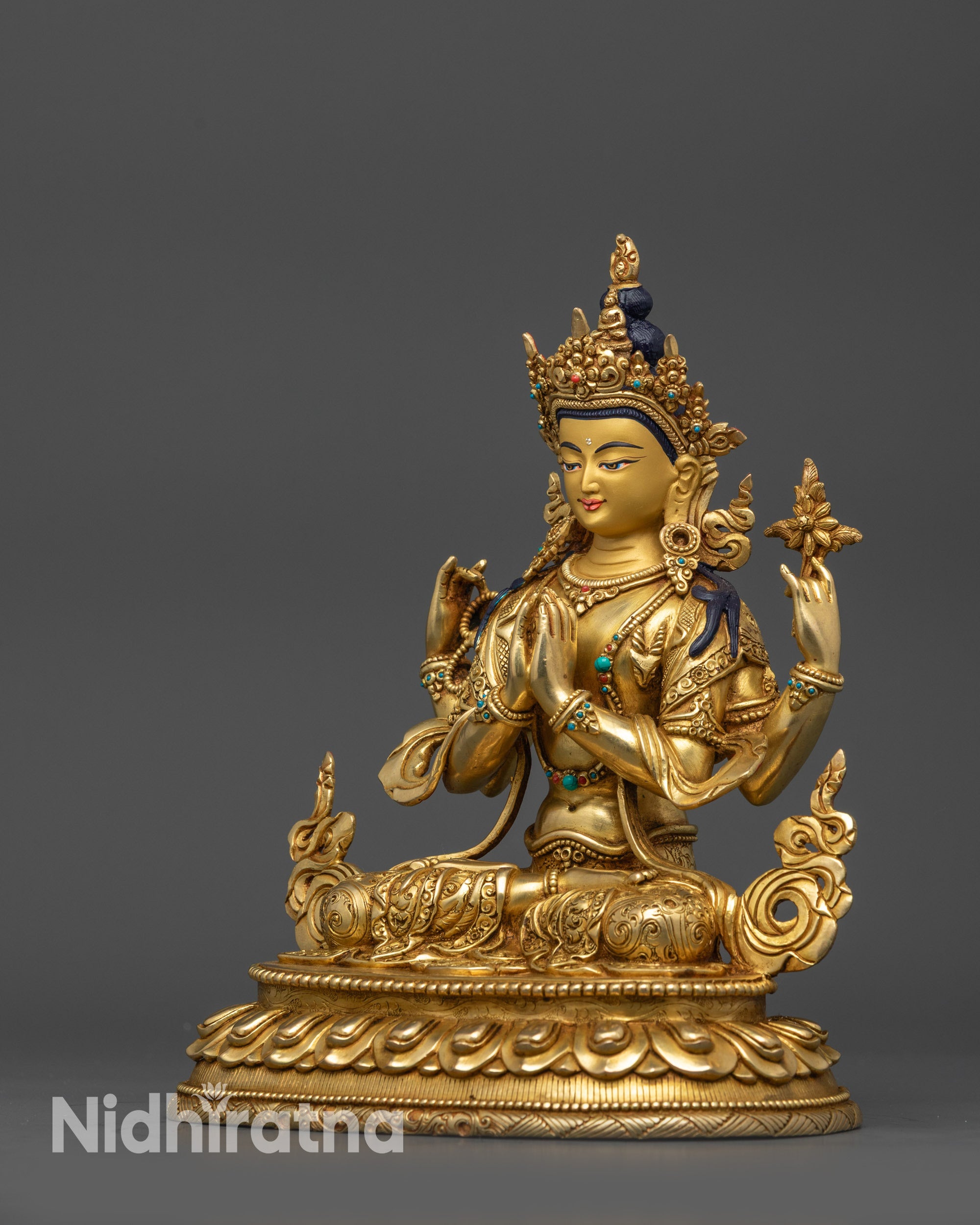 Sacred Bodhisattva Chenrezig Statue | Sacred Himalayan Meditation Idol