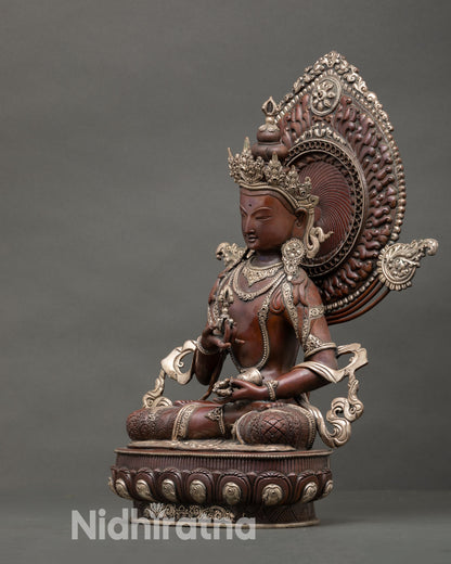 Vajrasattva Statue | Nepalese Spiritual Sculpture for Home Altar