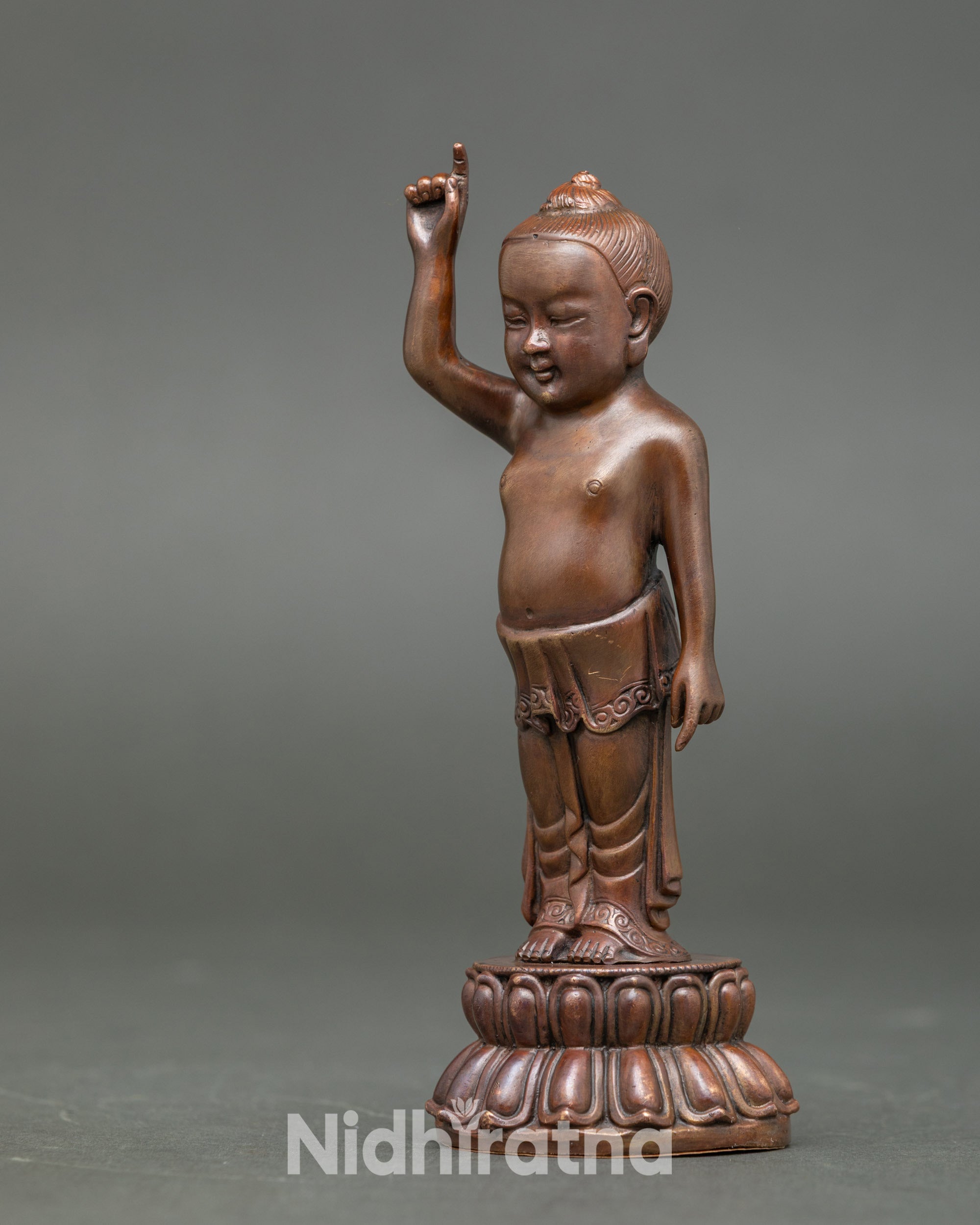 Oxidized Little Buddha Statue - Blessing of Mindfulness