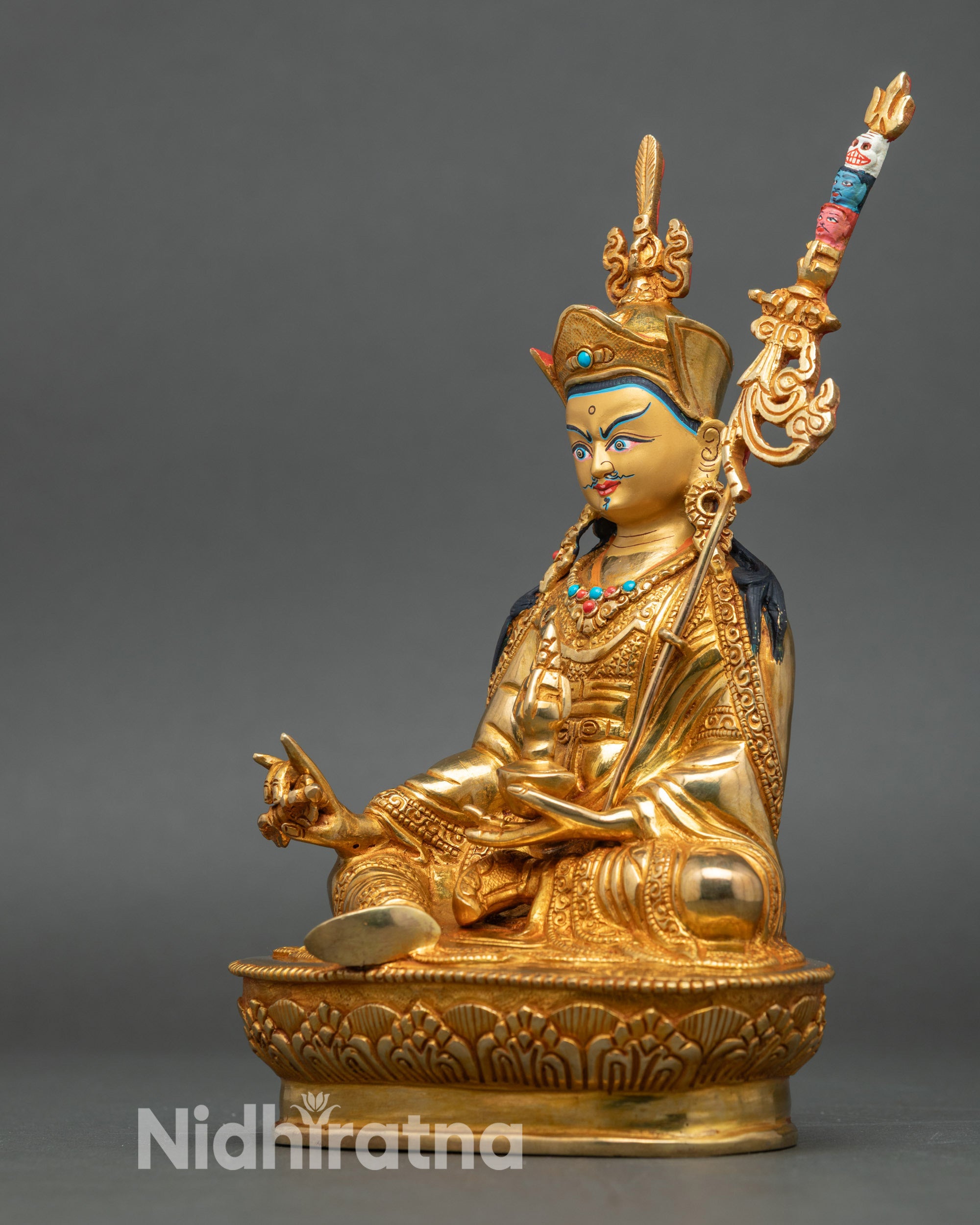 Divine Guru Rinpoche Statue for Meditation and Spiritual Practice