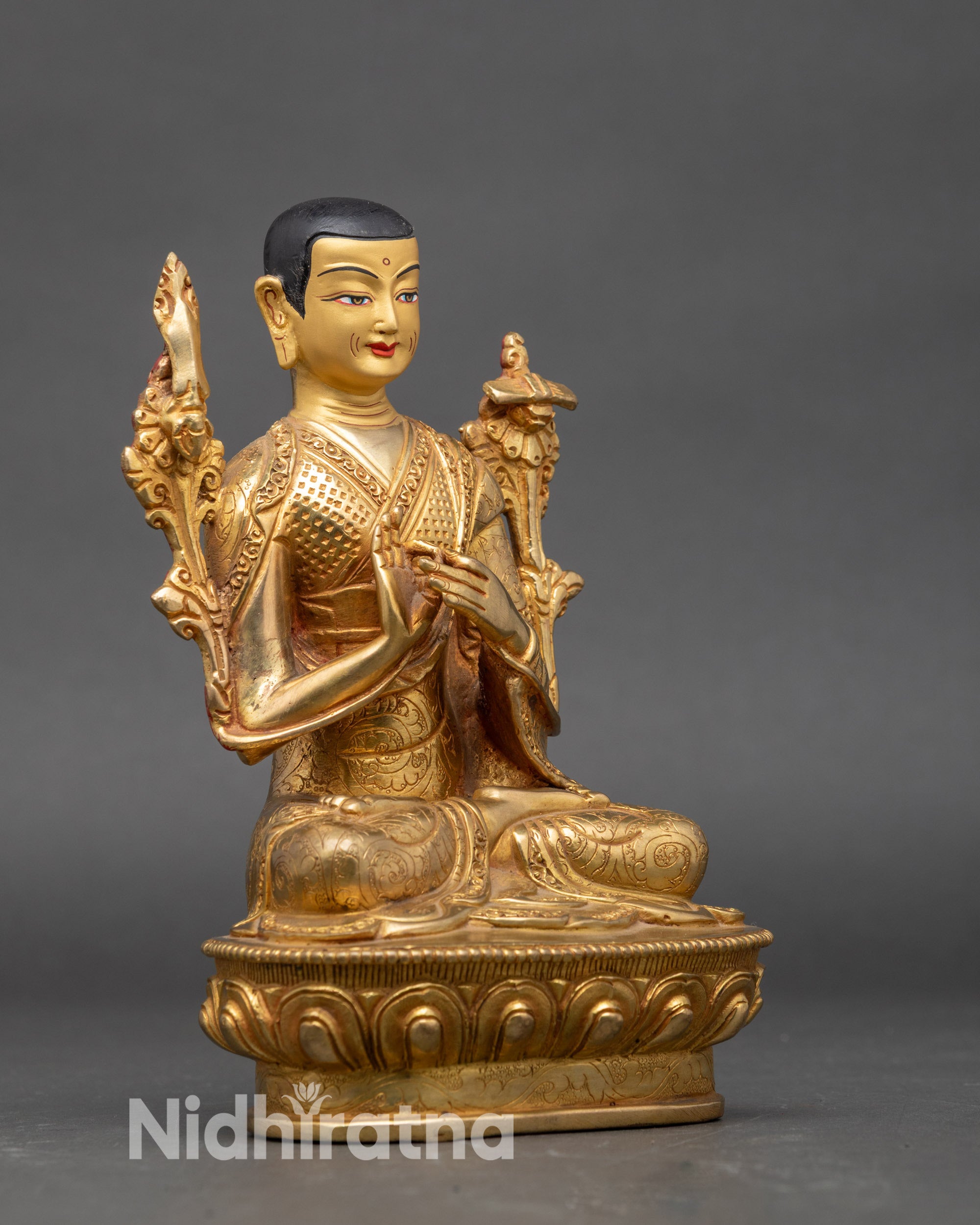 Je Tsongkhapa Statue Set – Handmade Buddhist Master Figures