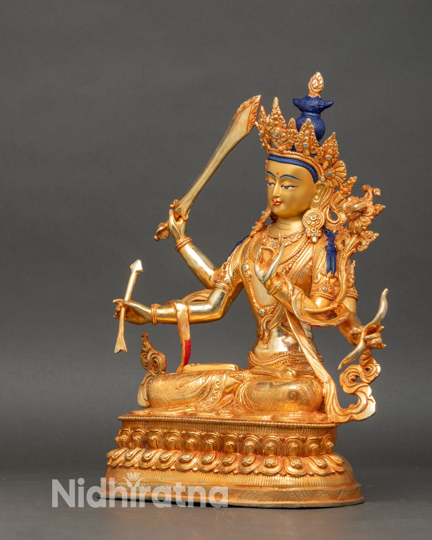 Maha Manjushri Statue | Handmade Spiritual Home Decor