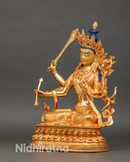 Maha Manjushri Statue | Handmade Spiritual Home Decor