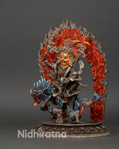 White Dzambhala Statue | Traditional Nepalese Craftsmanship