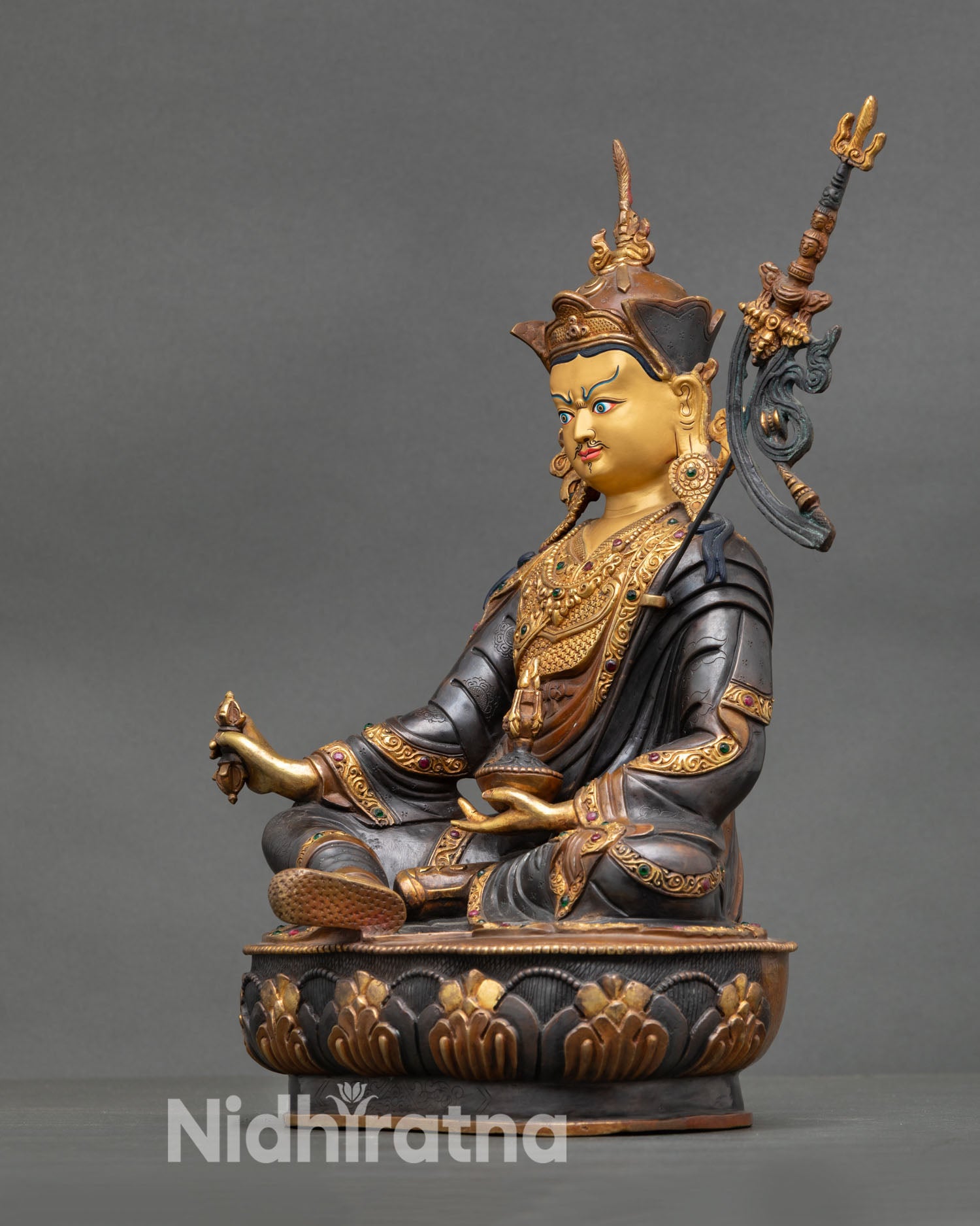 Guru Rinpoche Statue for Altar Decor | Handmade in Nepal
