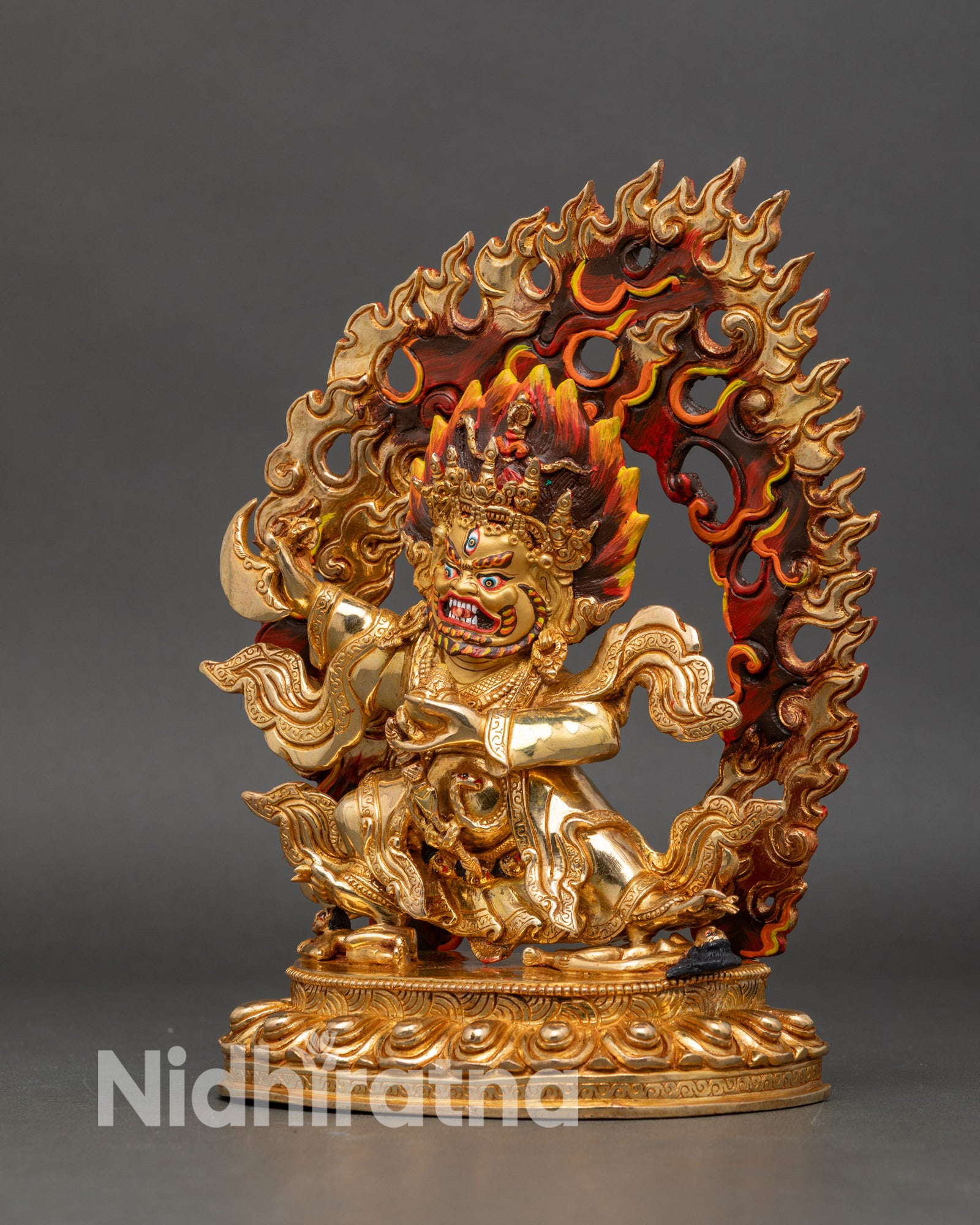 Mahakala Bernagchen Statue - Buddhist Protector in Fierce Form