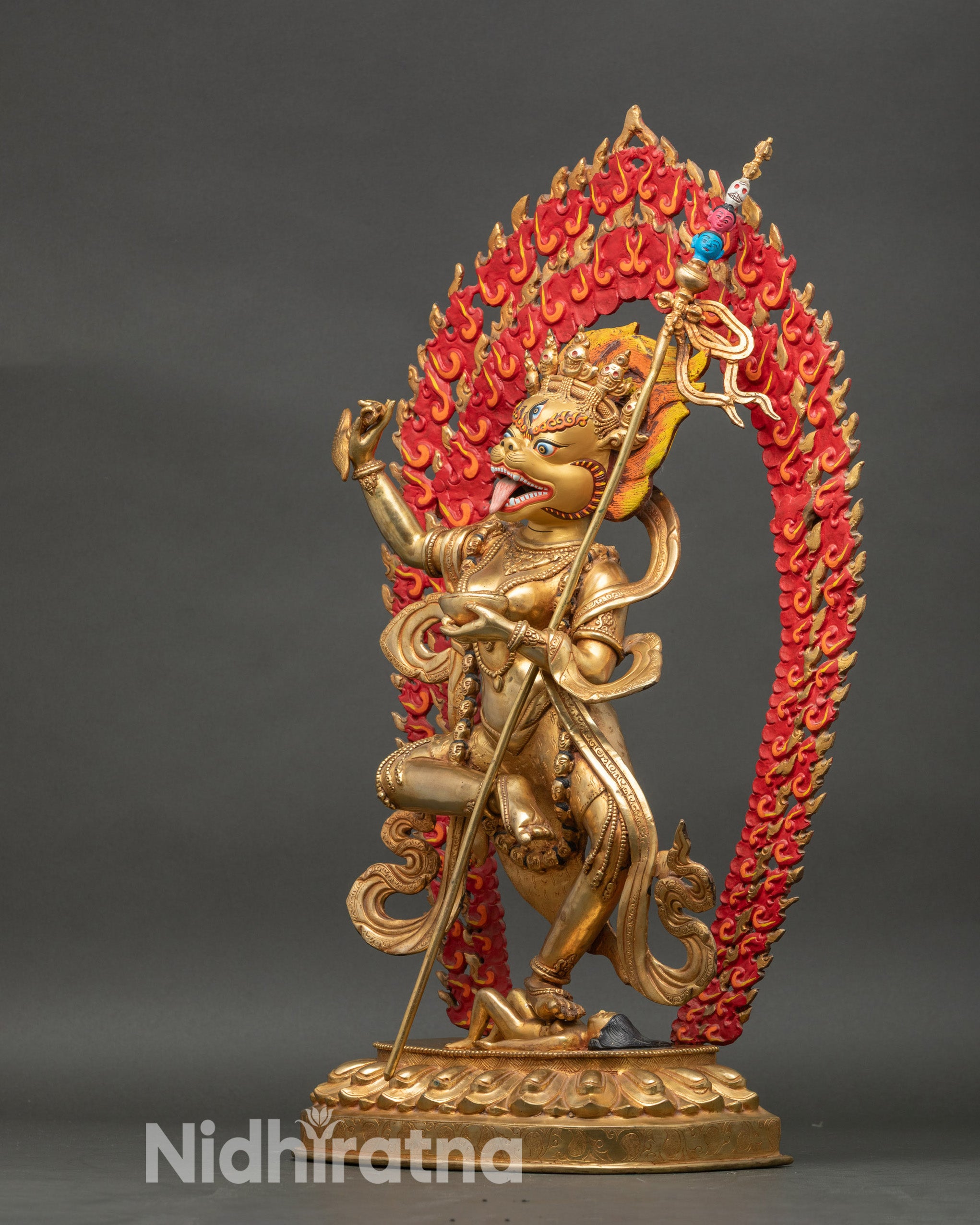 Fierce Simha Mukha Statue - Sacred Protector and Spiritual Guide