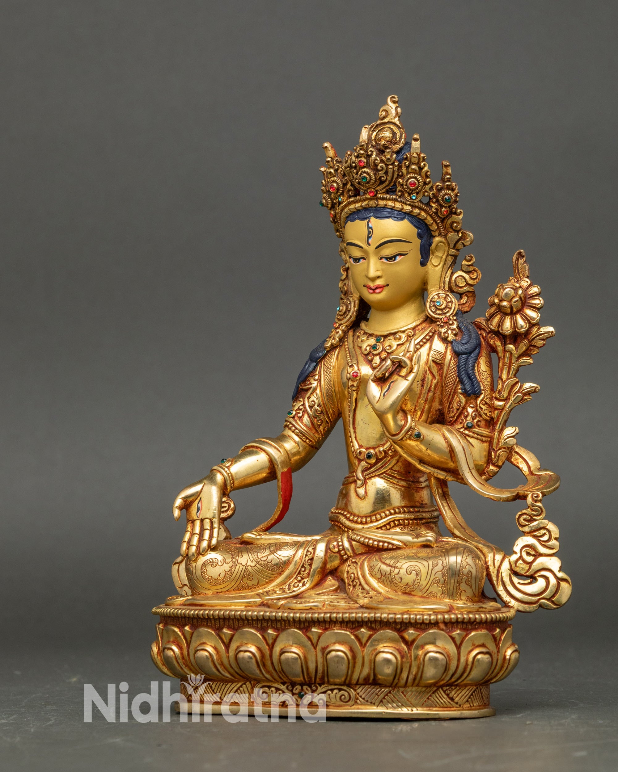White Tara Statue | Handcrafted Nepalese Buddhist Deity Sculpture