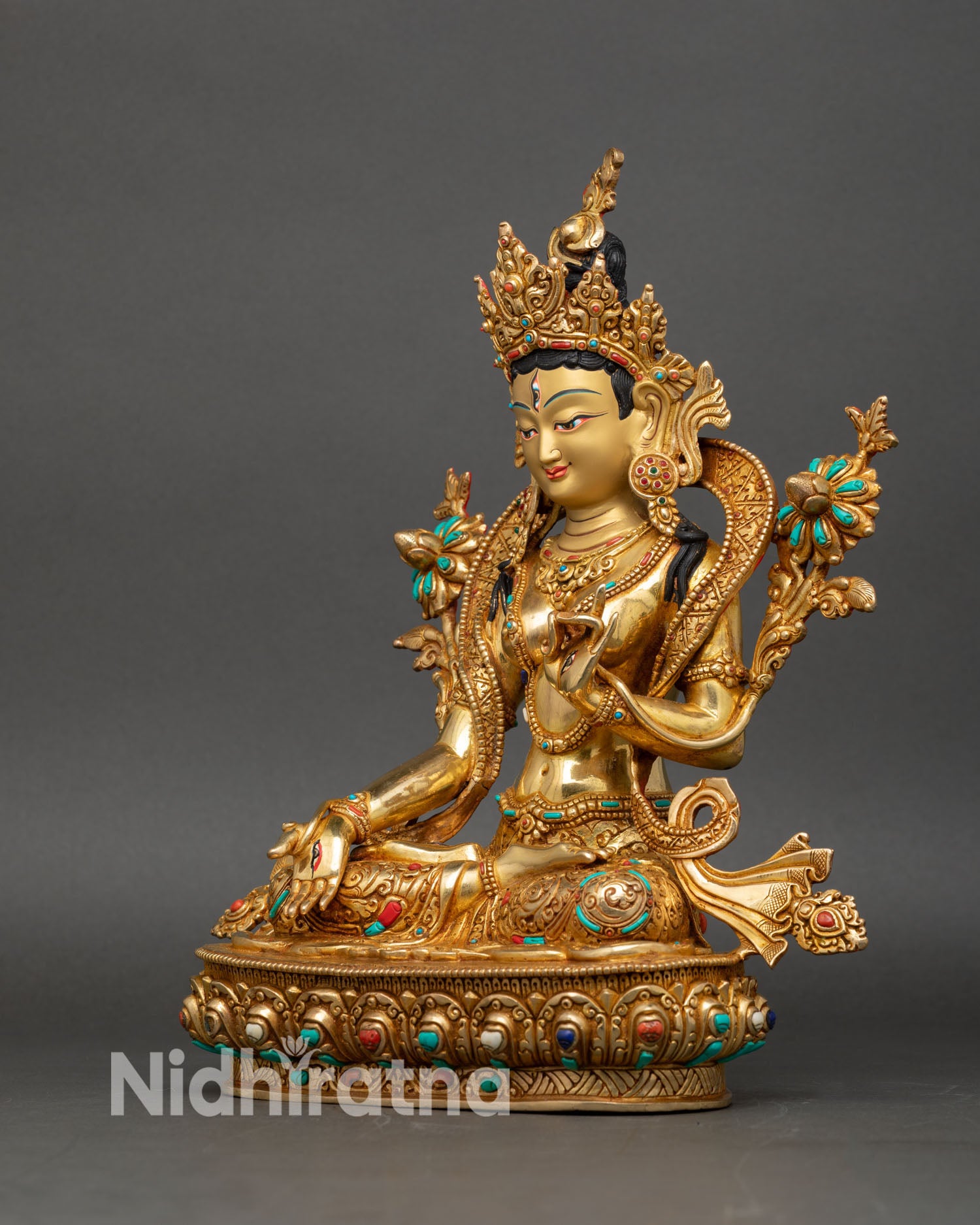 White Tara Statue | Handmade Nepalese Spiritual Artwork