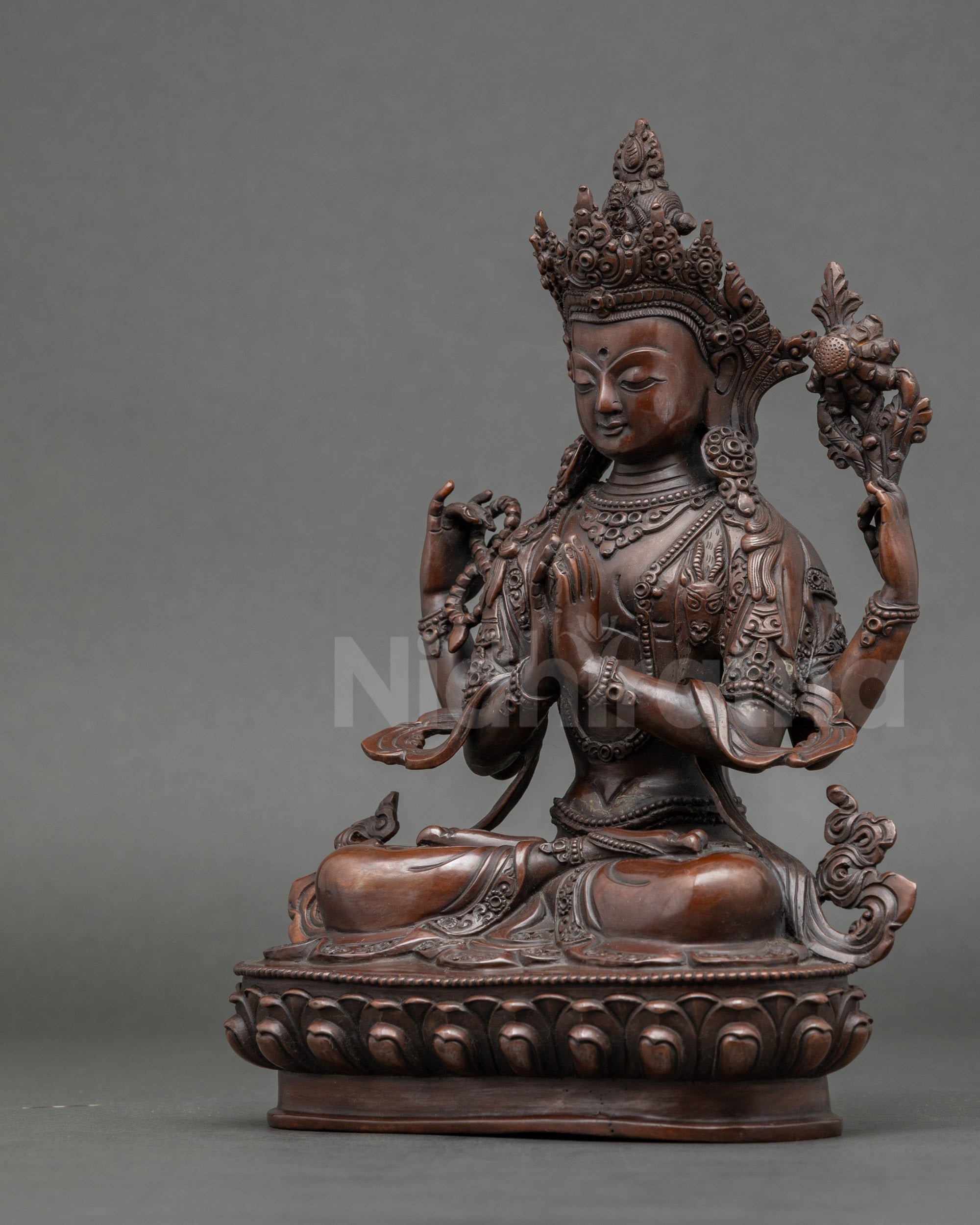 Avalokiteshvara Chenrezig Statue | Sacred Himalayan Sculpture