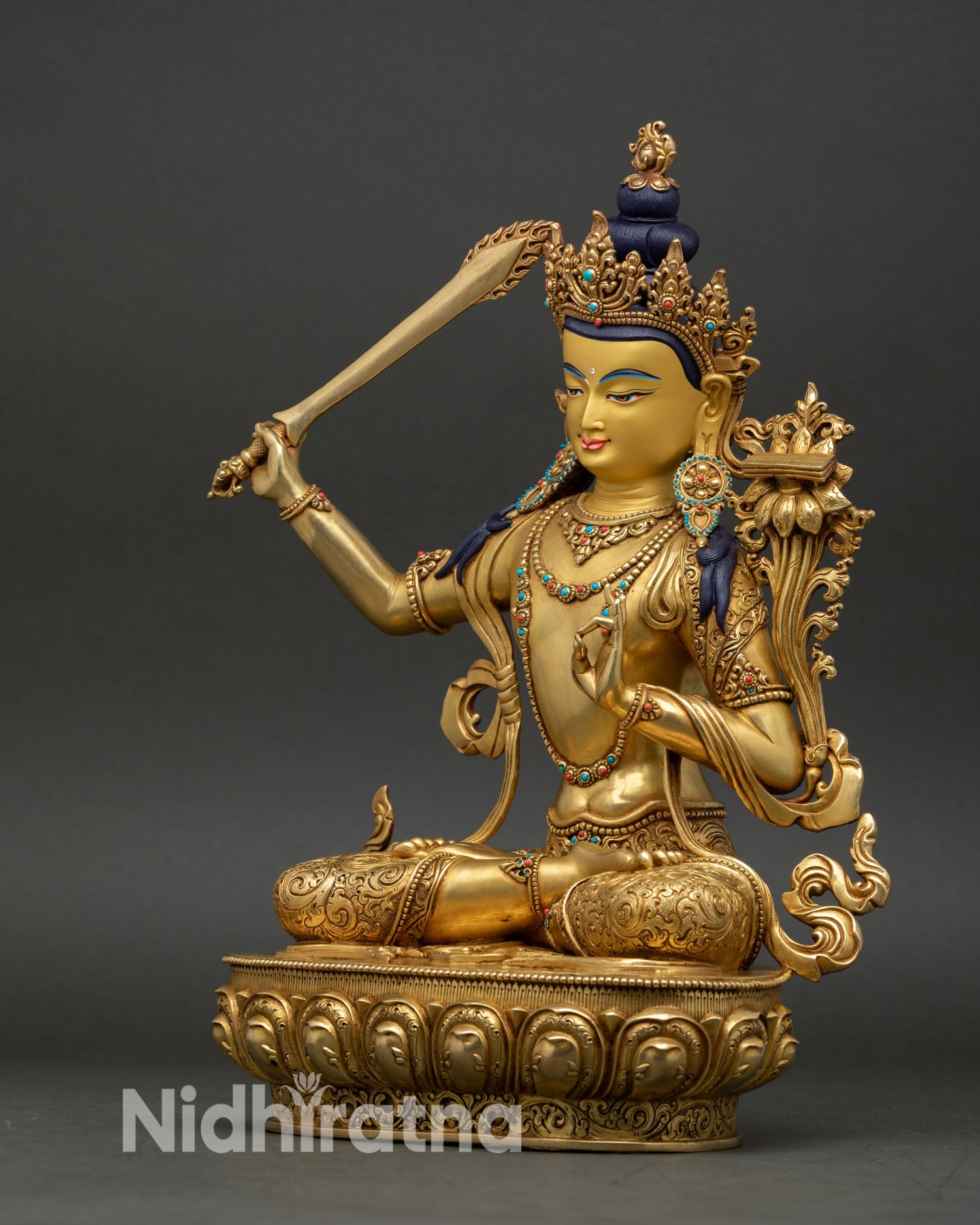 Manjushri Statue | Traditional Lost Wax Craftsmanship