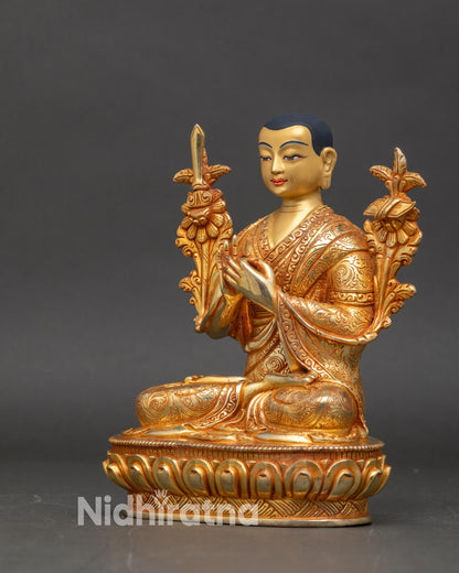 Lama Tsongkhapa Statue Set | Himalayan Sacred Artwork