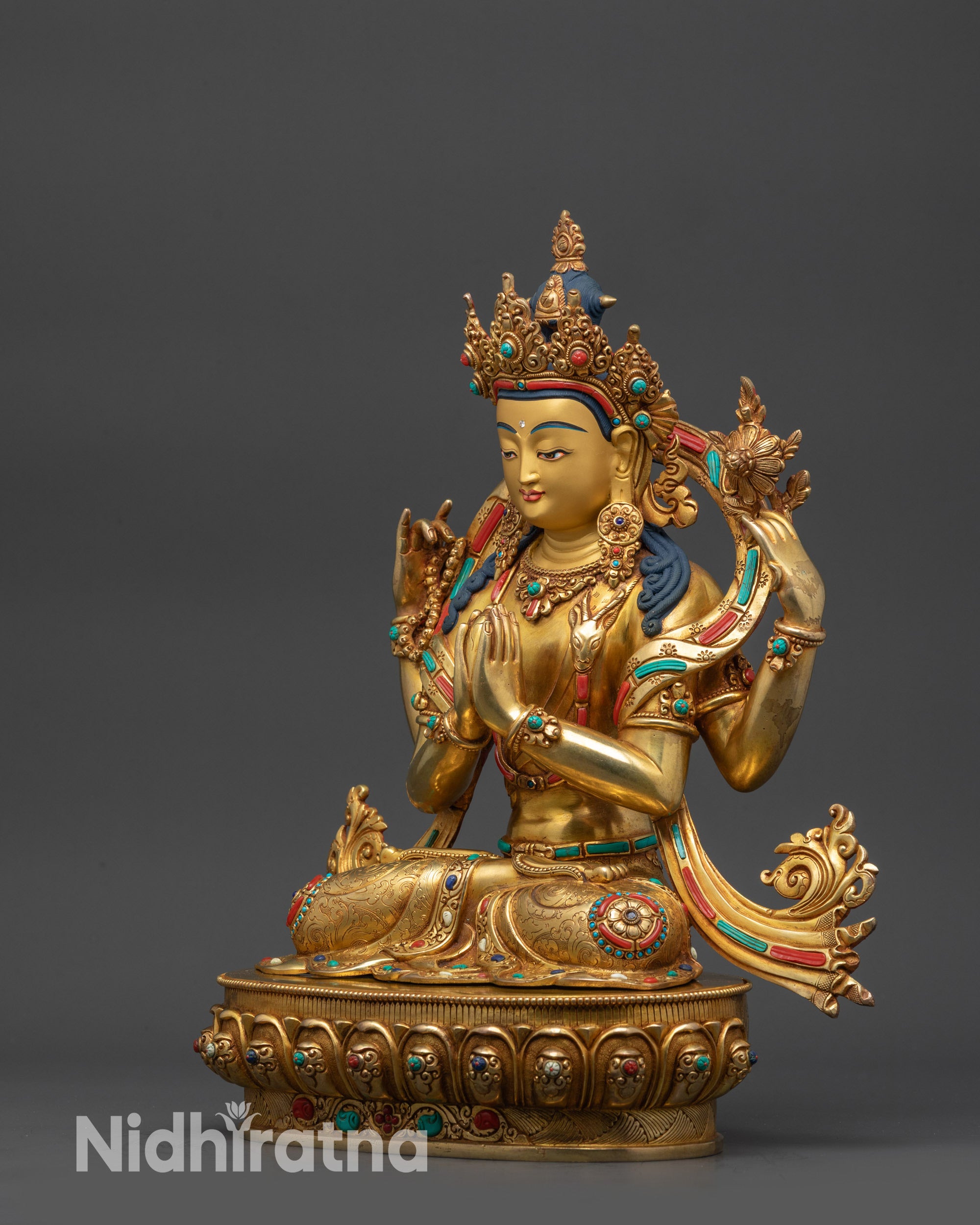 Premium Chenrezig Statue | Exquisite Tibetan Bodhisattva Sculpture