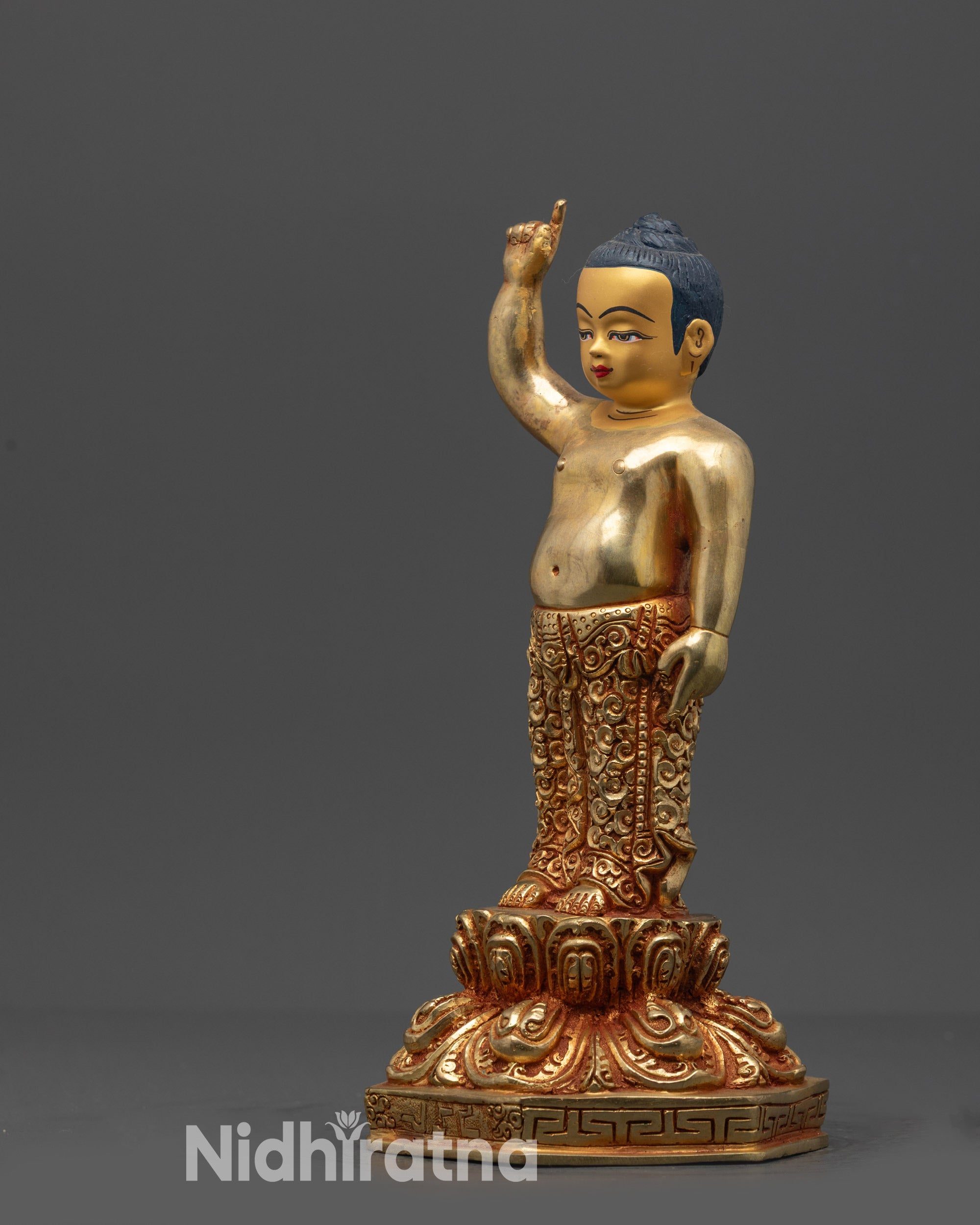 Standing Little Buddha Statue from Nepal | Buddha Born in Lumbini