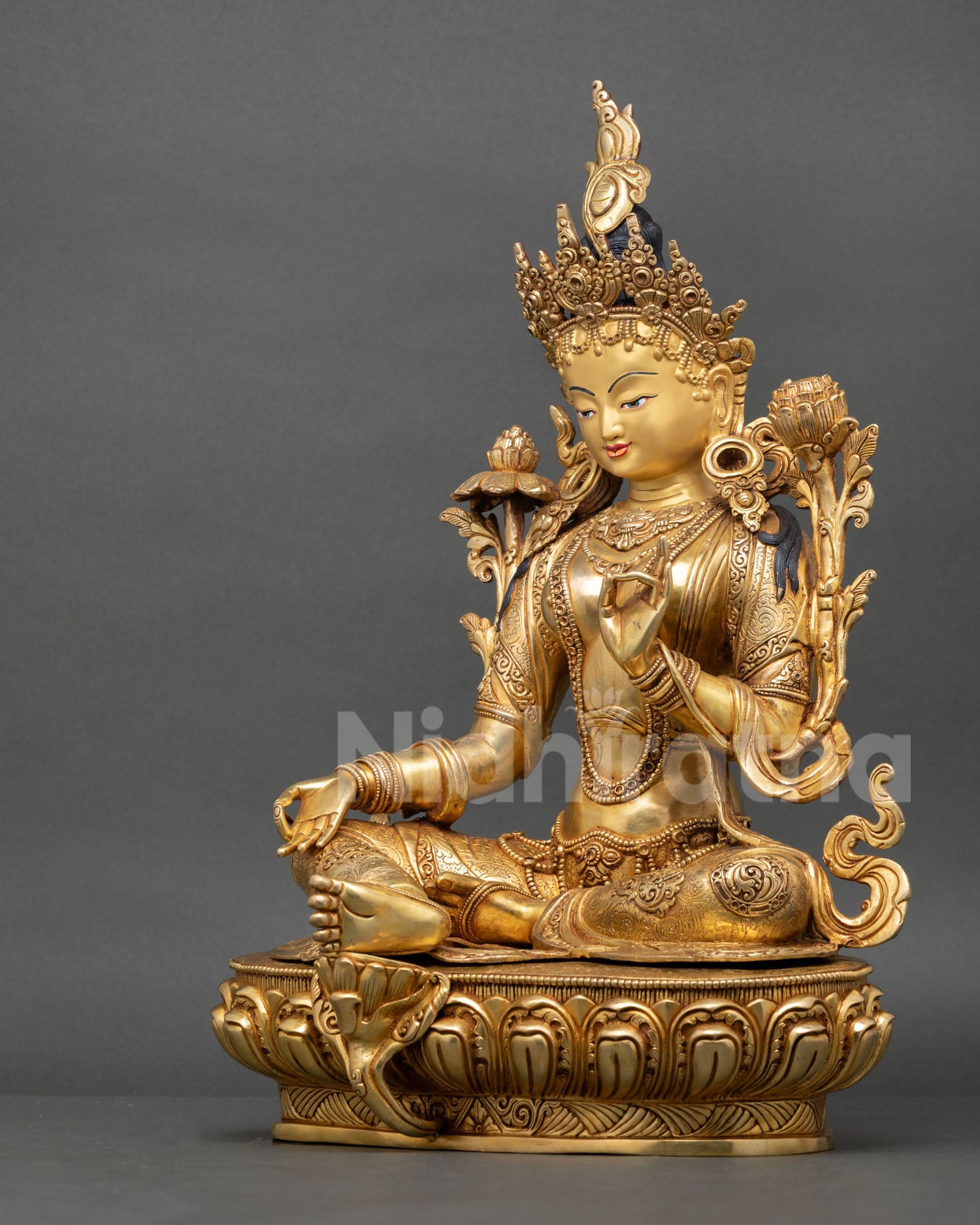 Green Tara Statue - Beloved Female Bodhisattva of Compassion