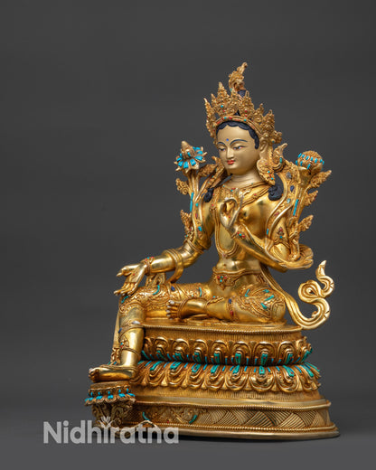 Green Tara Statue