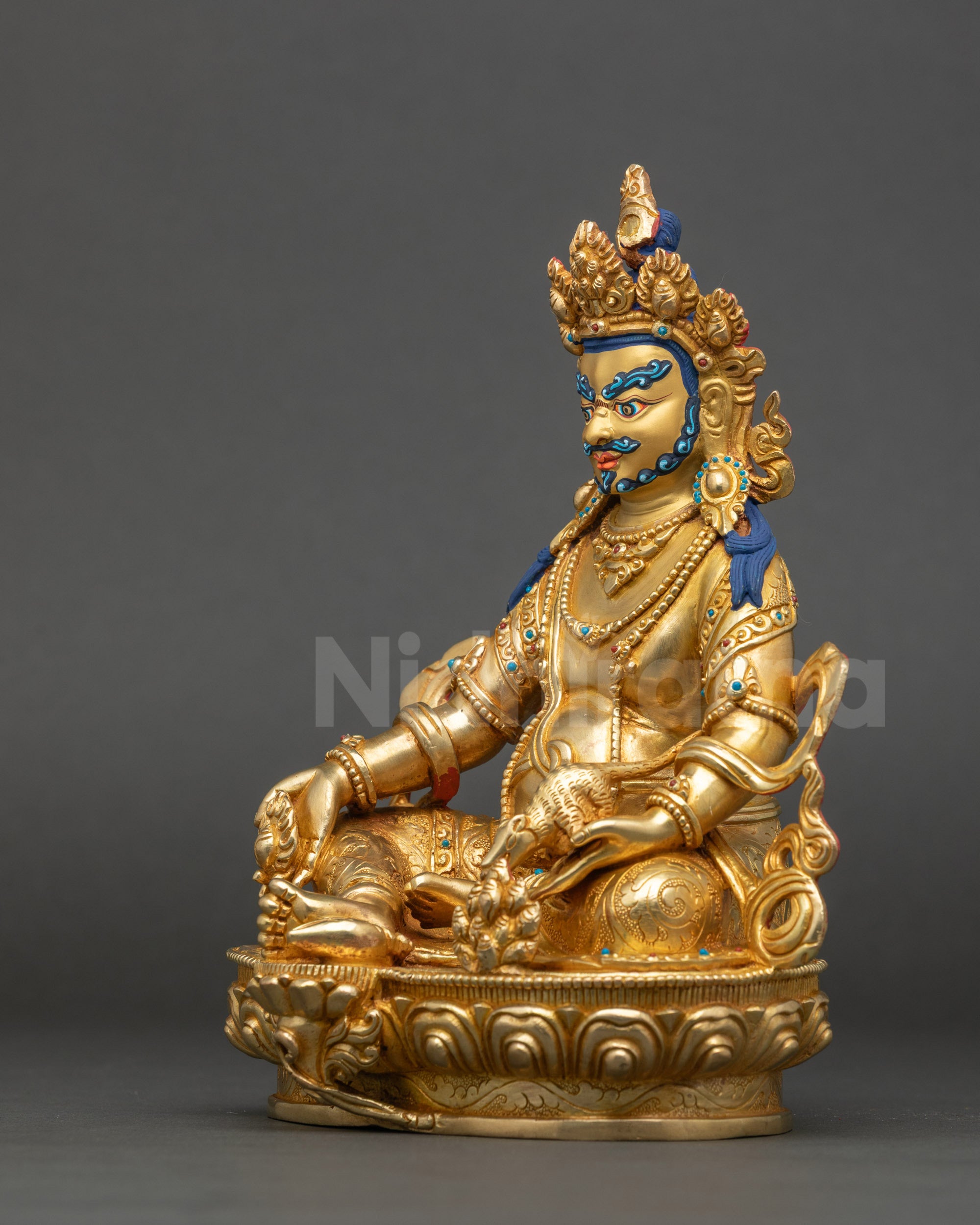 Dzambhala Wealth Deity Statue | Authentic Buddhist Sculpture