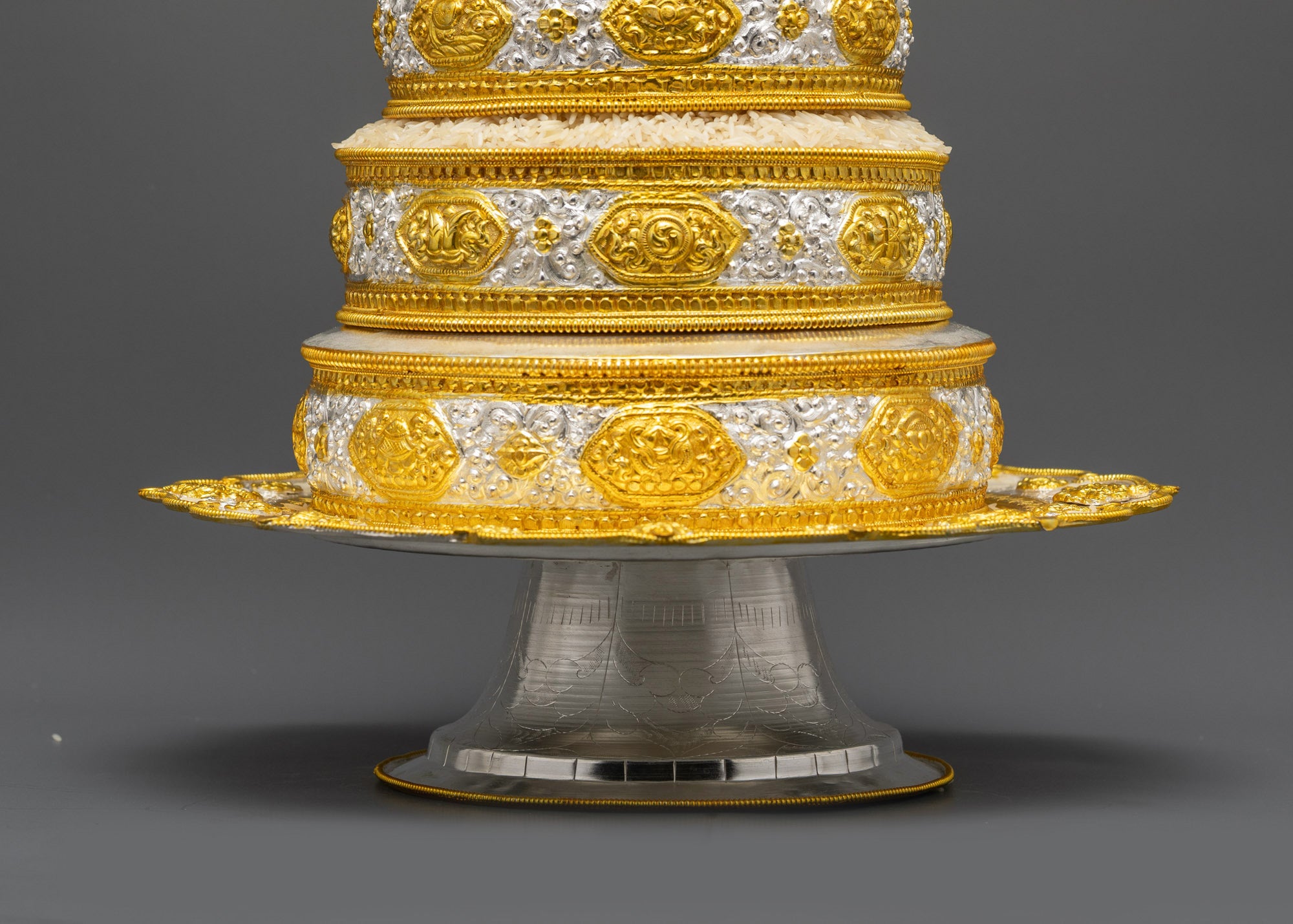 8-Inch Buddhist Mandala Offering Set | Ritual Mandala for Altars