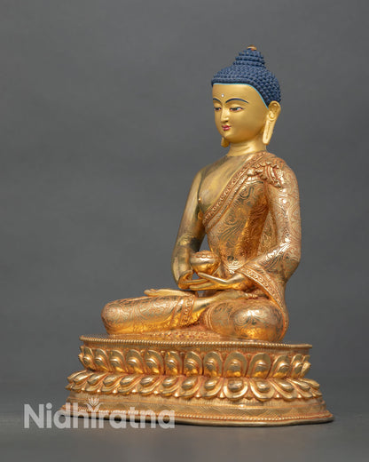 Amitabha Buddha Statue | Handmade Himalayan Copper Art
