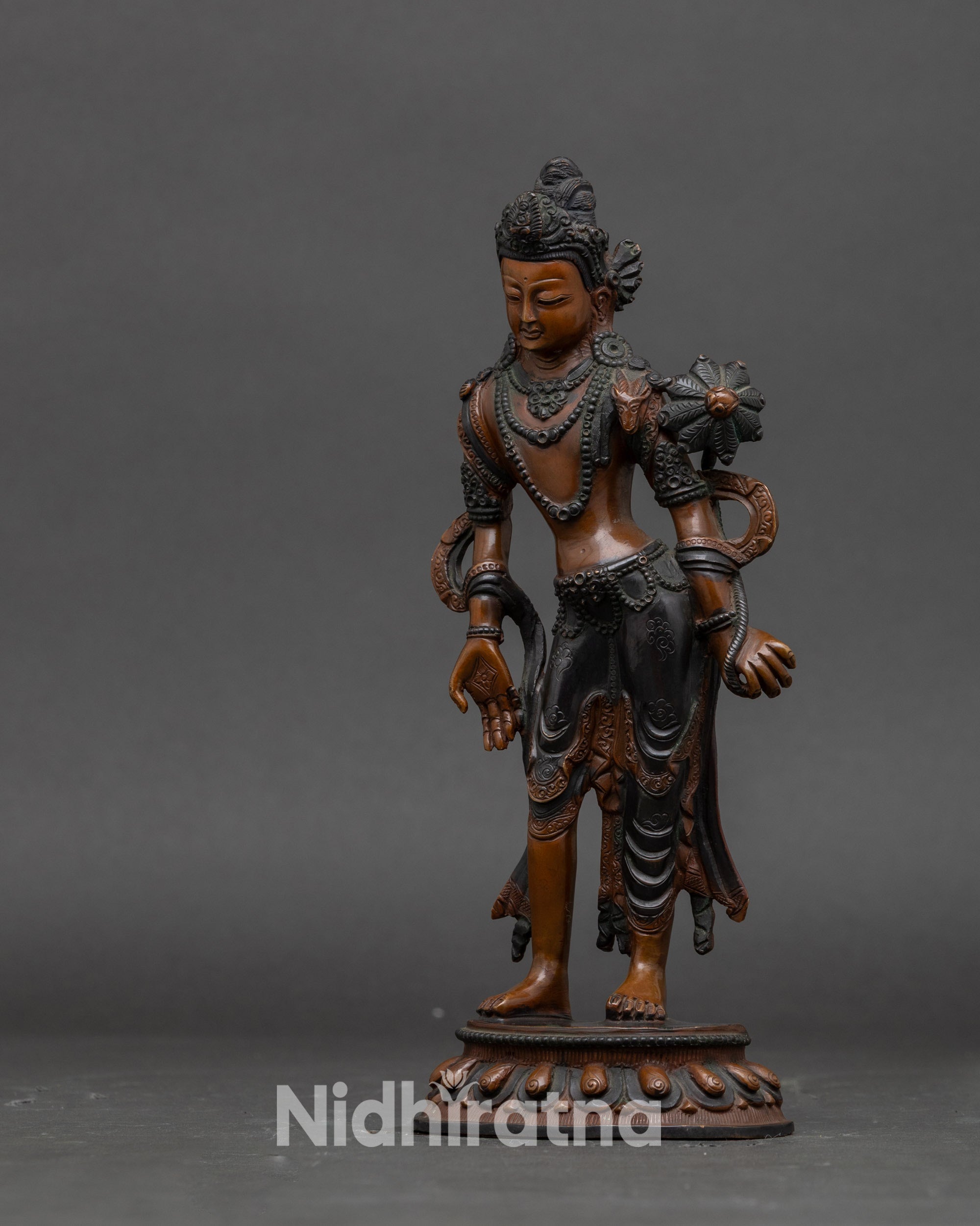 Sacred Chenrezig Statue in Standing Posture | Handcrafted Himalayan Art