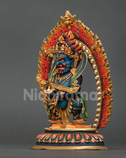 Sakya Mahakala Statue | Wrathful Protector Deity from Nepal