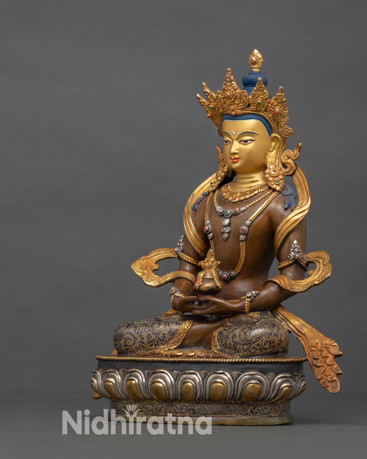 Amitayus – Handmade Copper Statue for Meditation and Altar